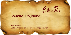 Csurka Rajmund névjegykártya